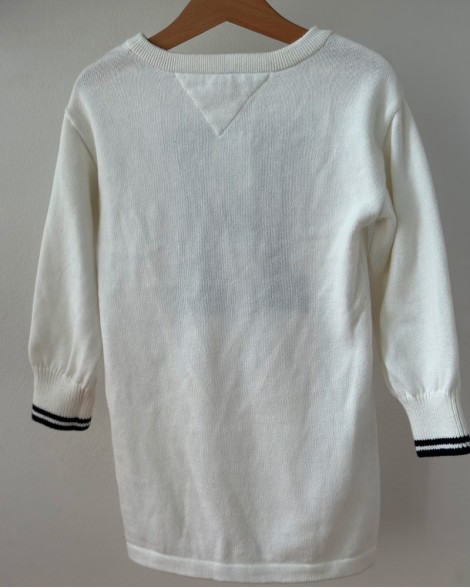 Svetr dětský Tommy Hilfiger bílý delší